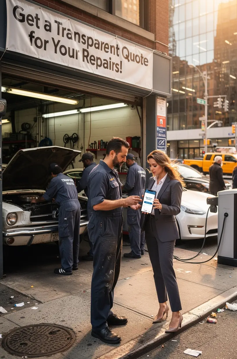 Map of New York City highlighting various boroughs to select preferred location for car service estimate.